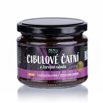 Čatní z červené cibule pálivé 250 g The Pelikans 